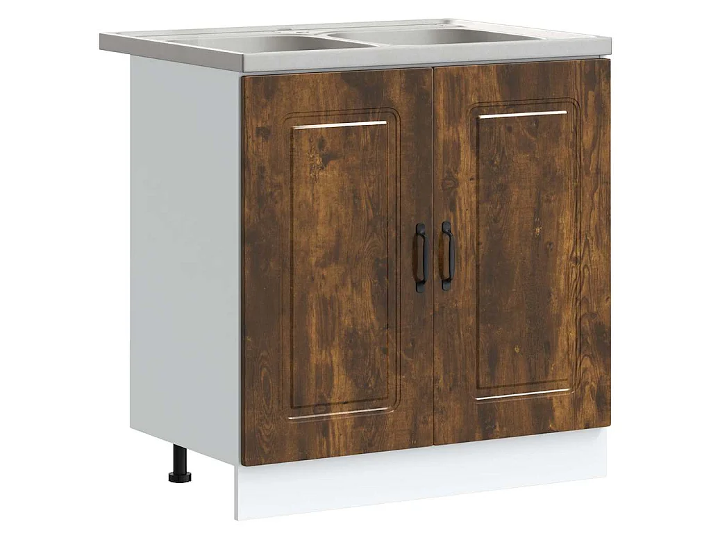 Armoire de cuisine Kalmar 2 pcs Marron 80 x 46 x 81.5 cm