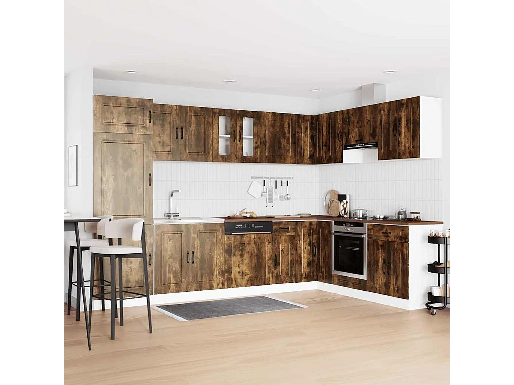 Armoire de cuisine Kalmar 2 pcs Marron 80 x 46 x 81.5 cm