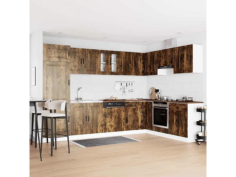 Armoire de cuisine Kalmar 2 pcs Marron 80 x 46 x 81.5 cm