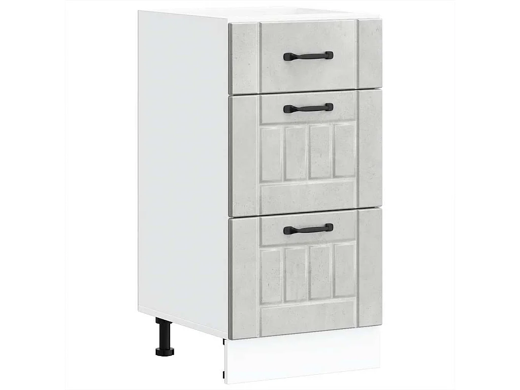 Onderkast Lucca bewerkt hout betongrijs