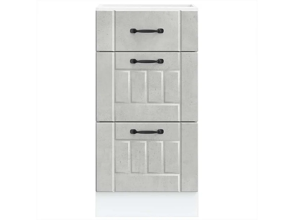 Onderkast Lucca bewerkt hout betongrijs