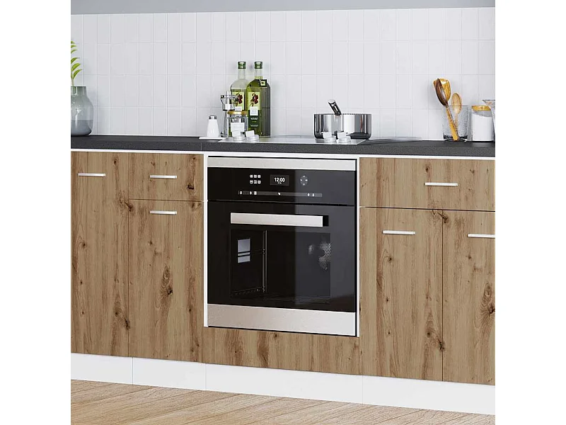 Ovenkast Riga artisanaal eikenkleurig 60 x 46 x 81,5 cm