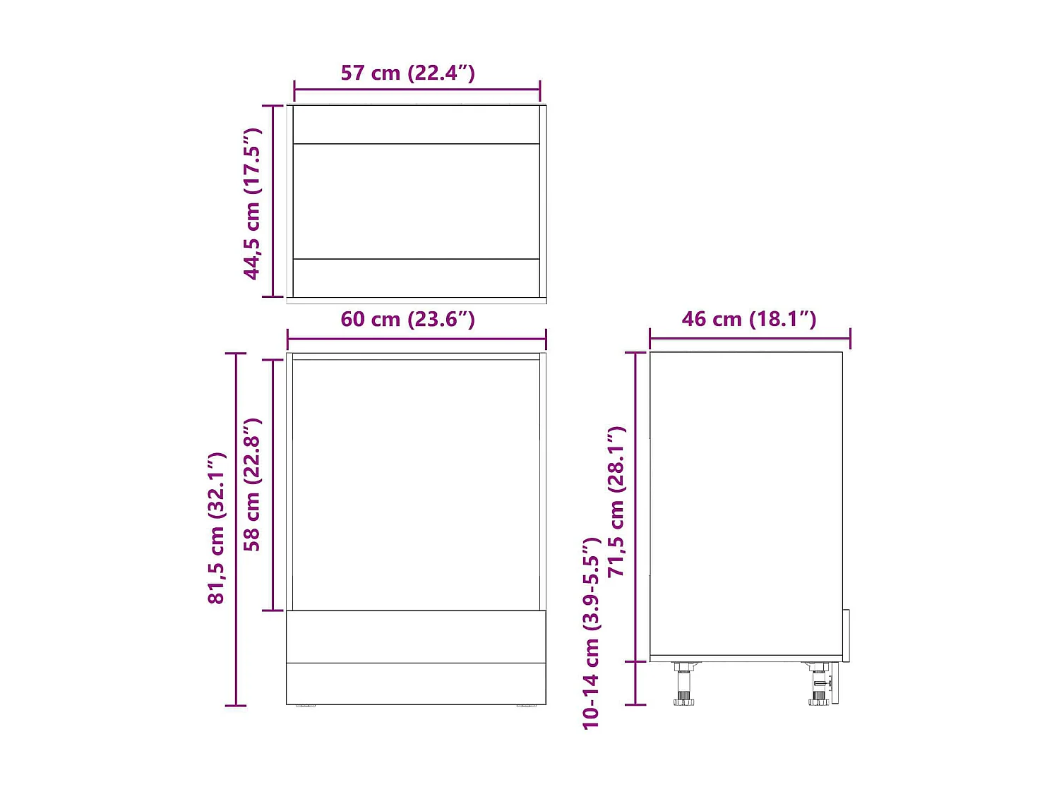 Armoire suspendue Riga Chêne artisanal 60 x 46 x 81,5 cm