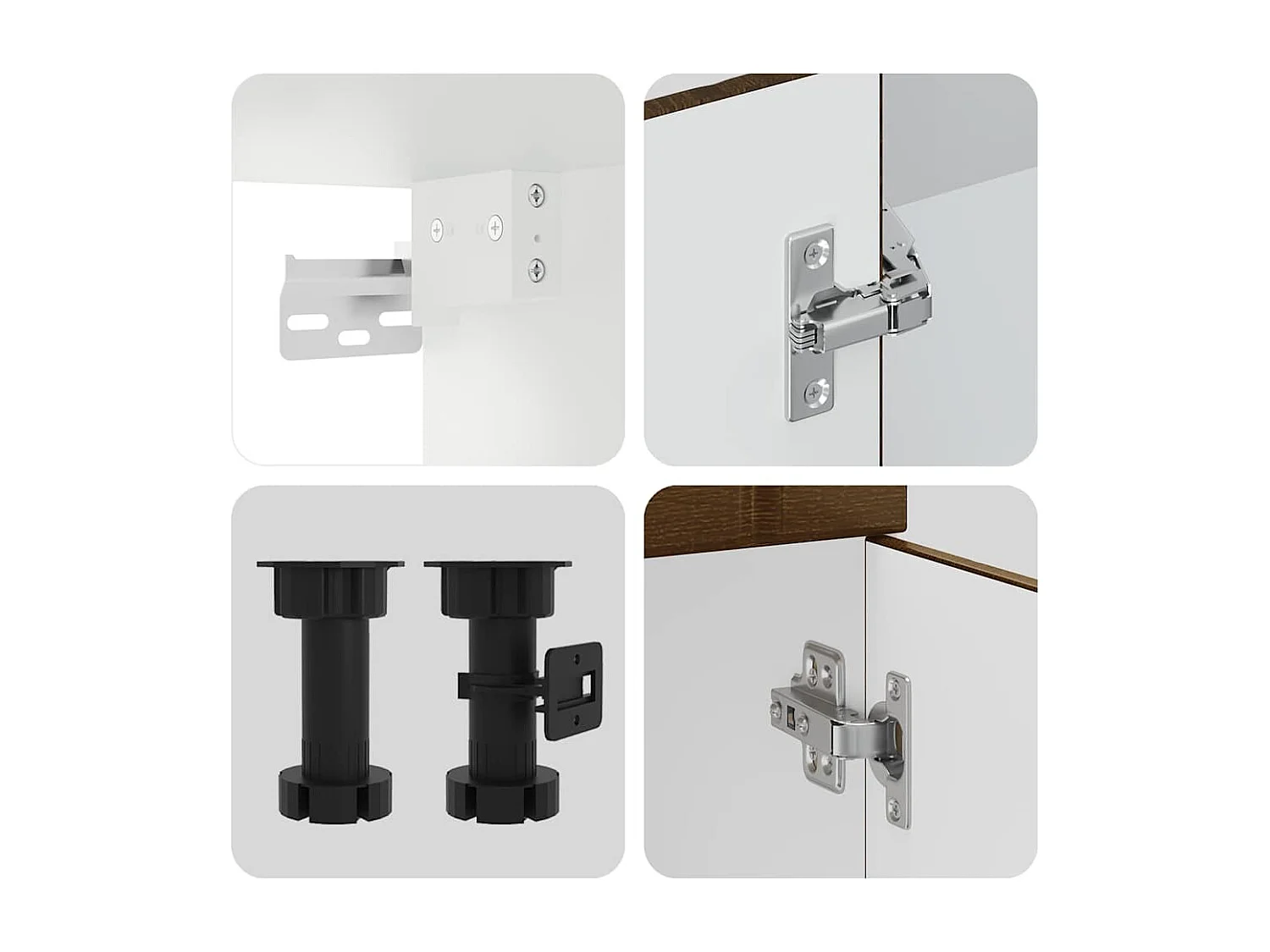 11 peças armário de cozinha conjunto Lucca carvalho castanho