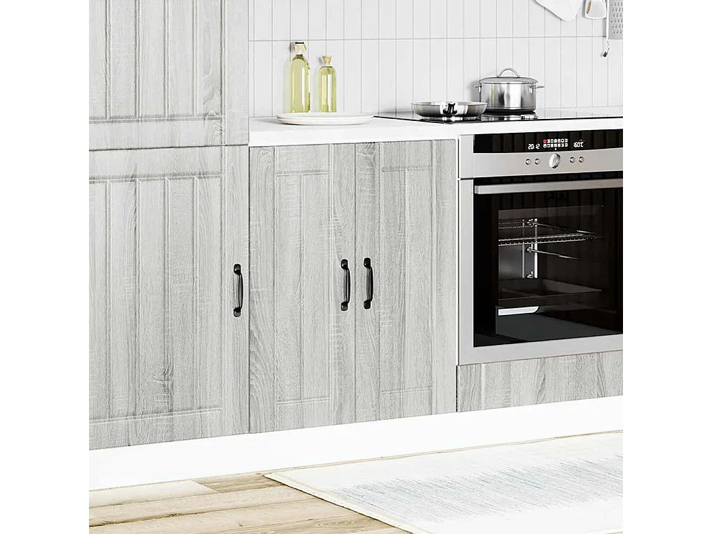 Armário baixo lavatório Lucca deriv. madeira cinzento sonoma