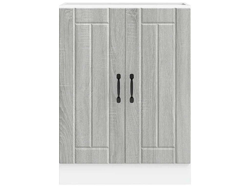 Meuble de base de lavabo Lucca sonoma gris bois d'ingénierie