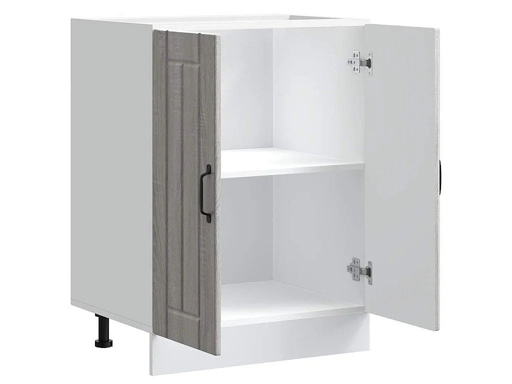 Meuble de base de lavabo Lucca sonoma gris bois d'ingénierie