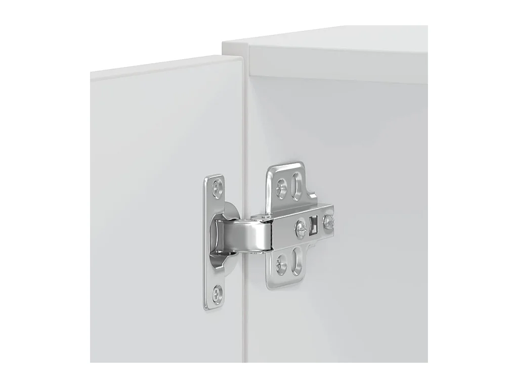 Armoires de four 2 pièces "Lucca" Bois d'ingénierie blanc brillant