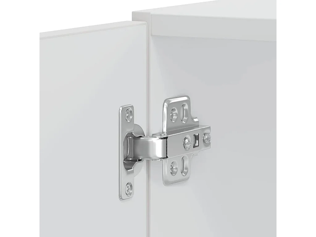 Ovenkasten 2 st Lucca bewerkt hout glanzend wit