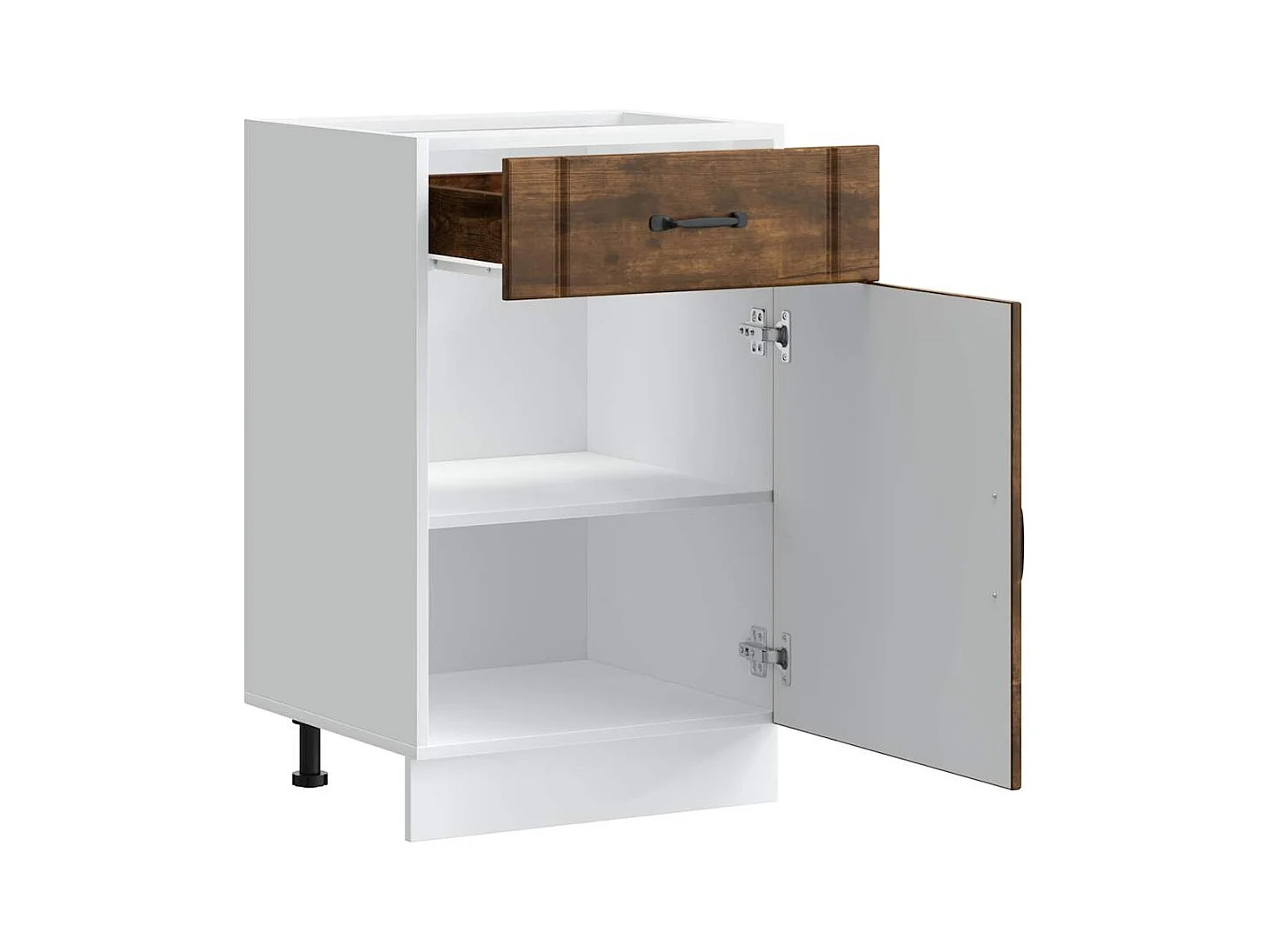 Küchen-Unterschrank Lucca Braun Eichen-Optik Holzwerkstoff