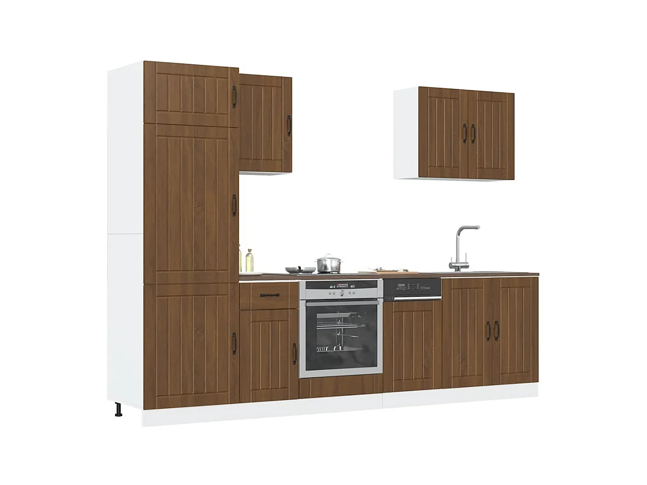 Ensemble d'armoires de cuisine 7 pcs Lucca bois d'ingénierie