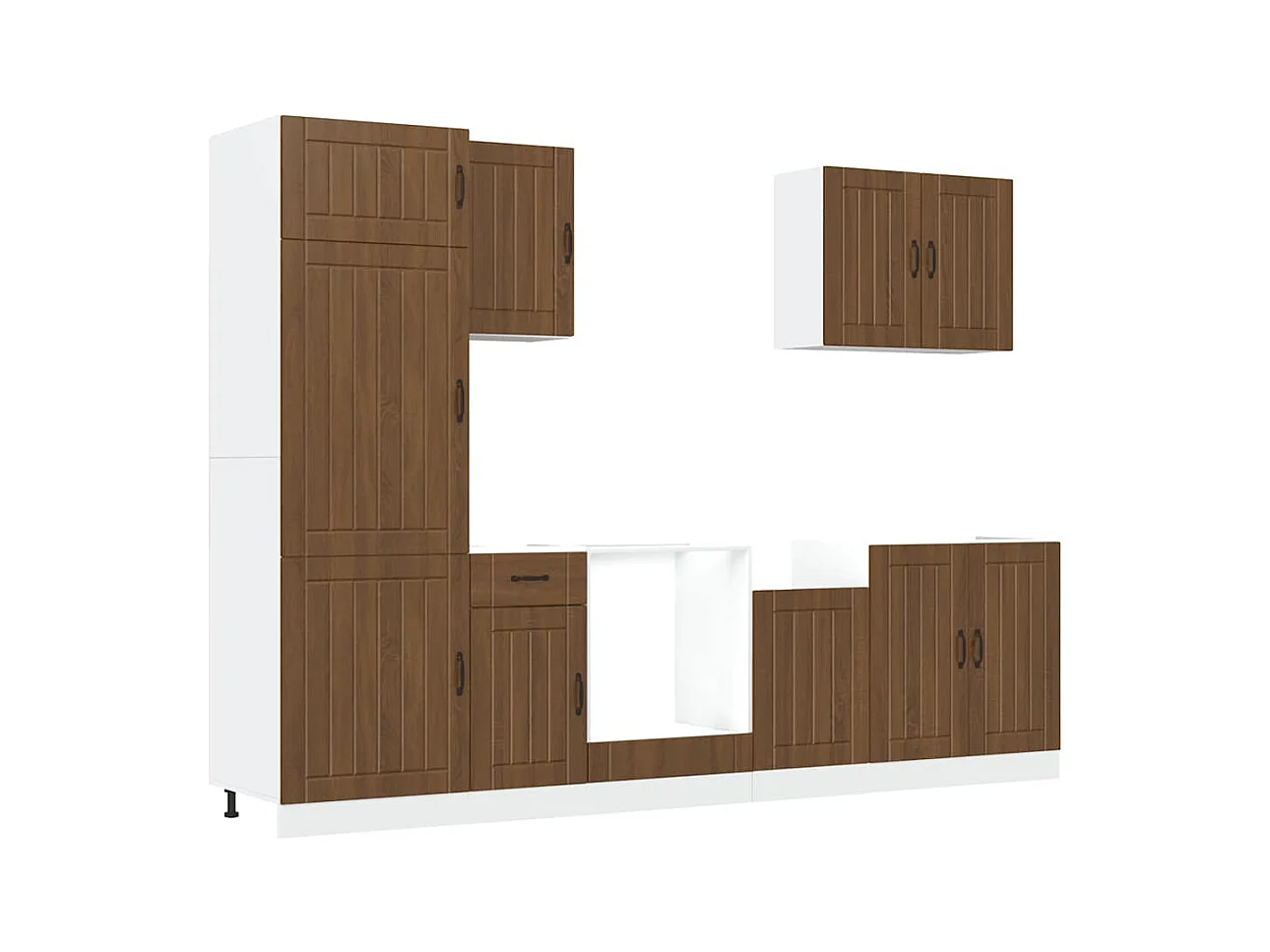 Ensemble d'armoires de cuisine 7 pcs Lucca bois d'ingénierie