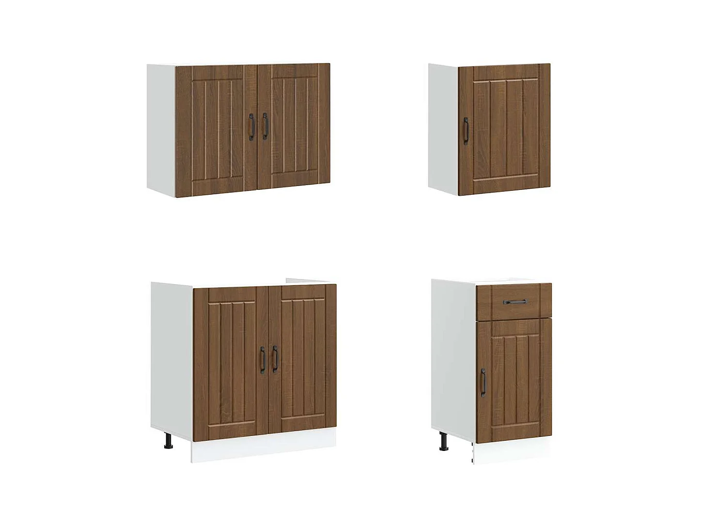 Ensemble d'armoires de cuisine 7 pcs Lucca bois d'ingénierie