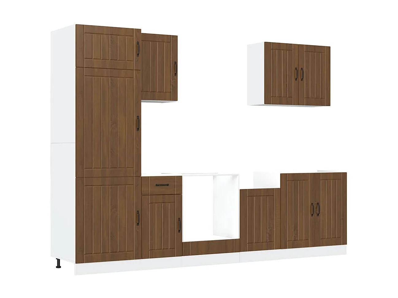 Ensemble d'armoires de cuisine 7 pcs Lucca bois d'ingénierie