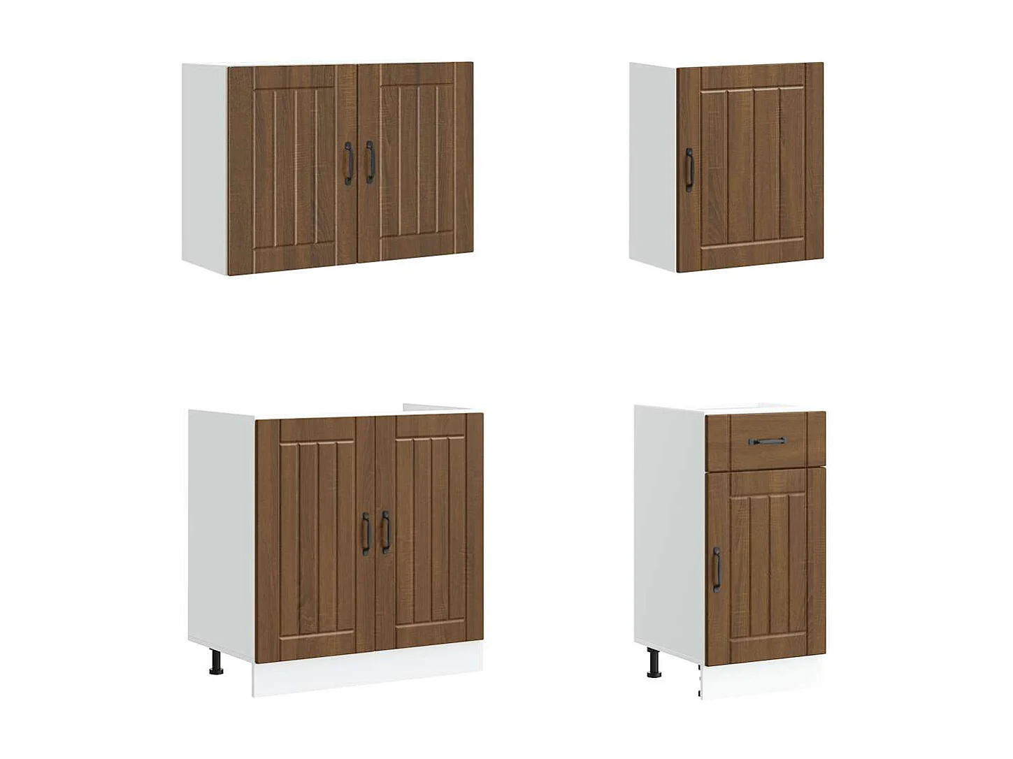 Ensemble d'armoires de cuisine 7 pcs Lucca bois d'ingénierie