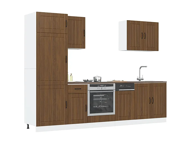 Ensemble d'armoires de cuisine 7 pcs Lucca bois d'ingénierie
