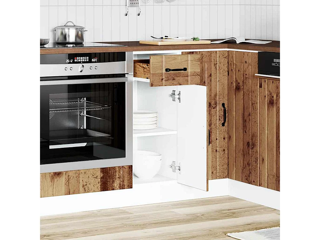 Onderkast Lucca bewerkt hout oud houtkleurig