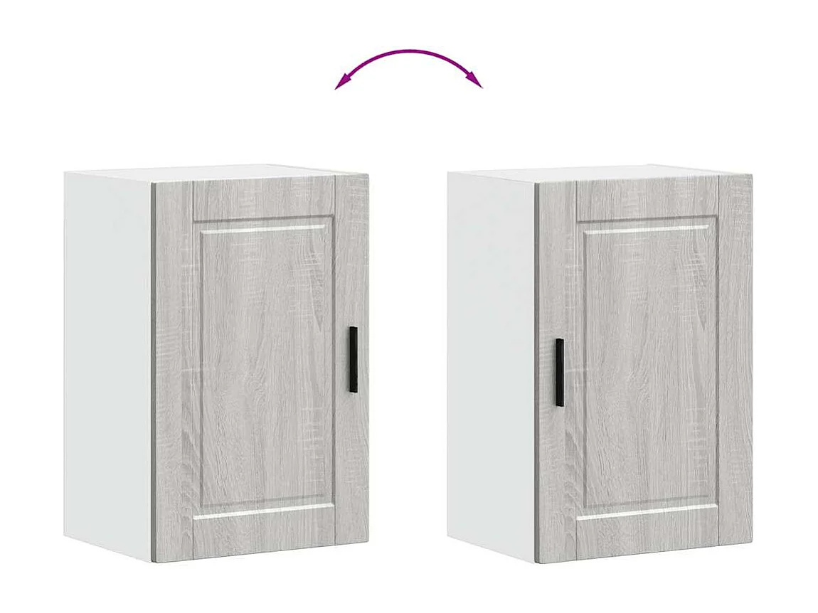 Armoire murale de cuisine Porto sonoma gris bois d'ingénierie