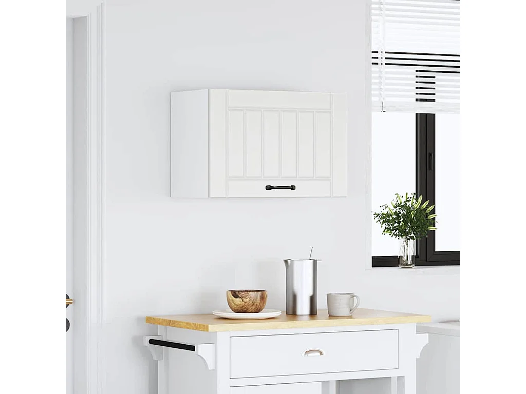 Armoire murale de cuisine Lucca blanc bois d'ingénierie