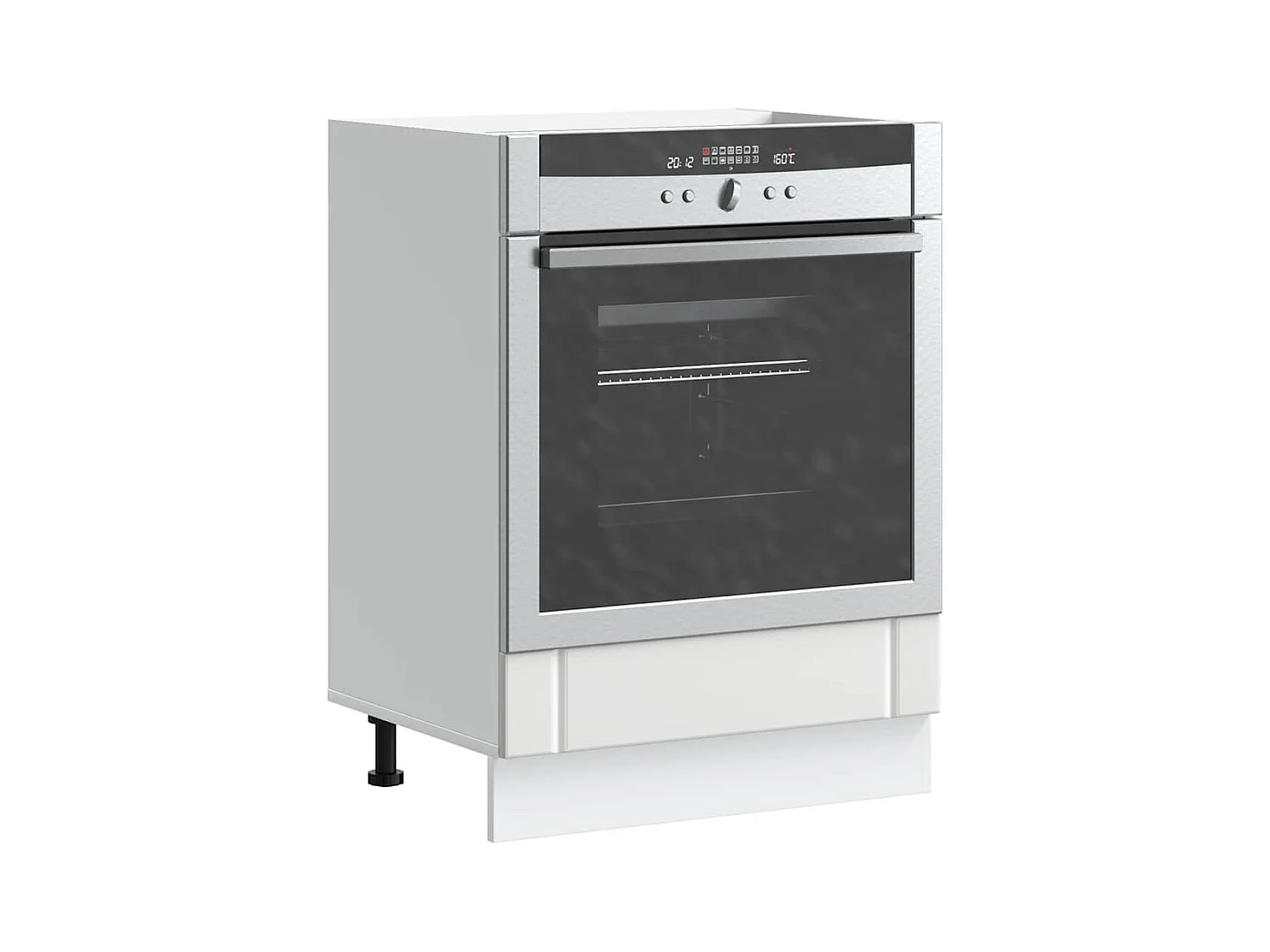 Ovenkast Lucca bewerkt hout wit