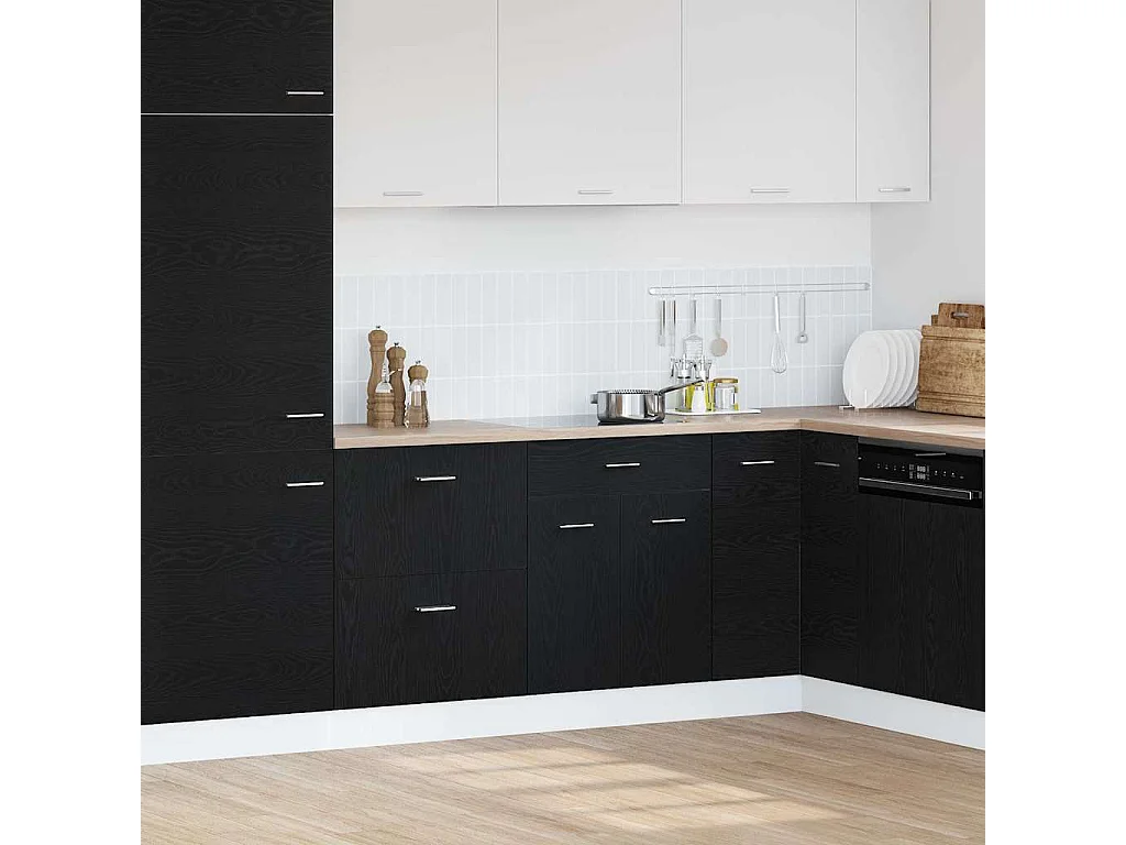 Armoire suspendue avec tiroir Chêne noir 60 x 46 x 81,5 cm