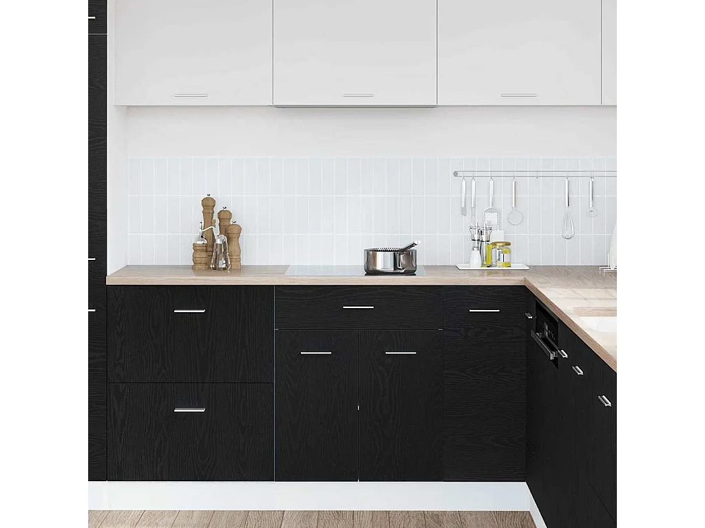 Armoire suspendue avec tiroir Chêne noir 60 x 46 x 81,5 cm