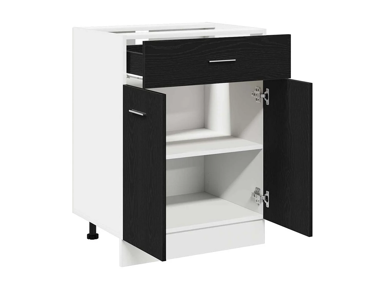 Armoire suspendue avec tiroir Chêne noir 60 x 46 x 81,5 cm