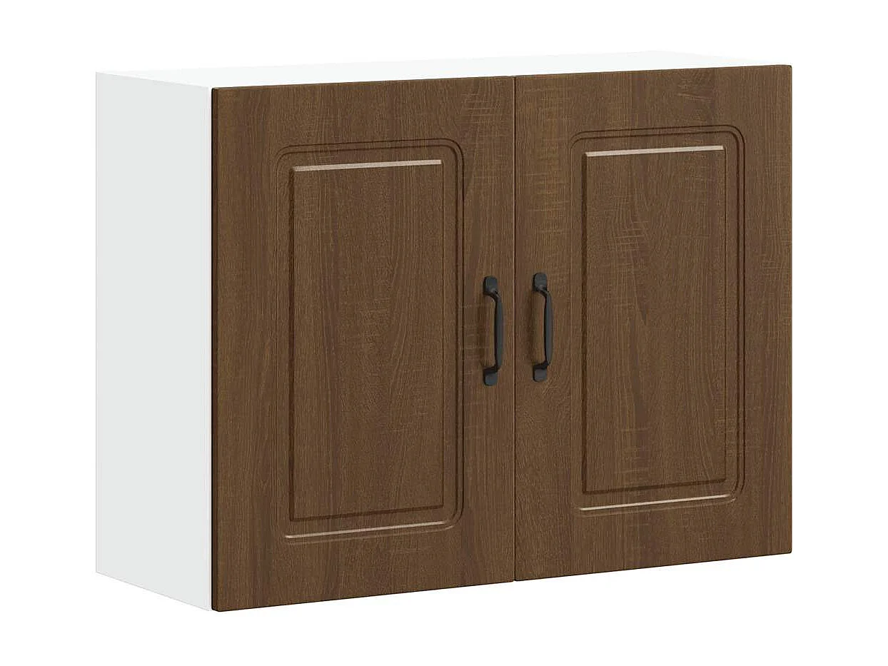 Armoire murale de cuisine Kalmar chêne marron bois d'ingénierie