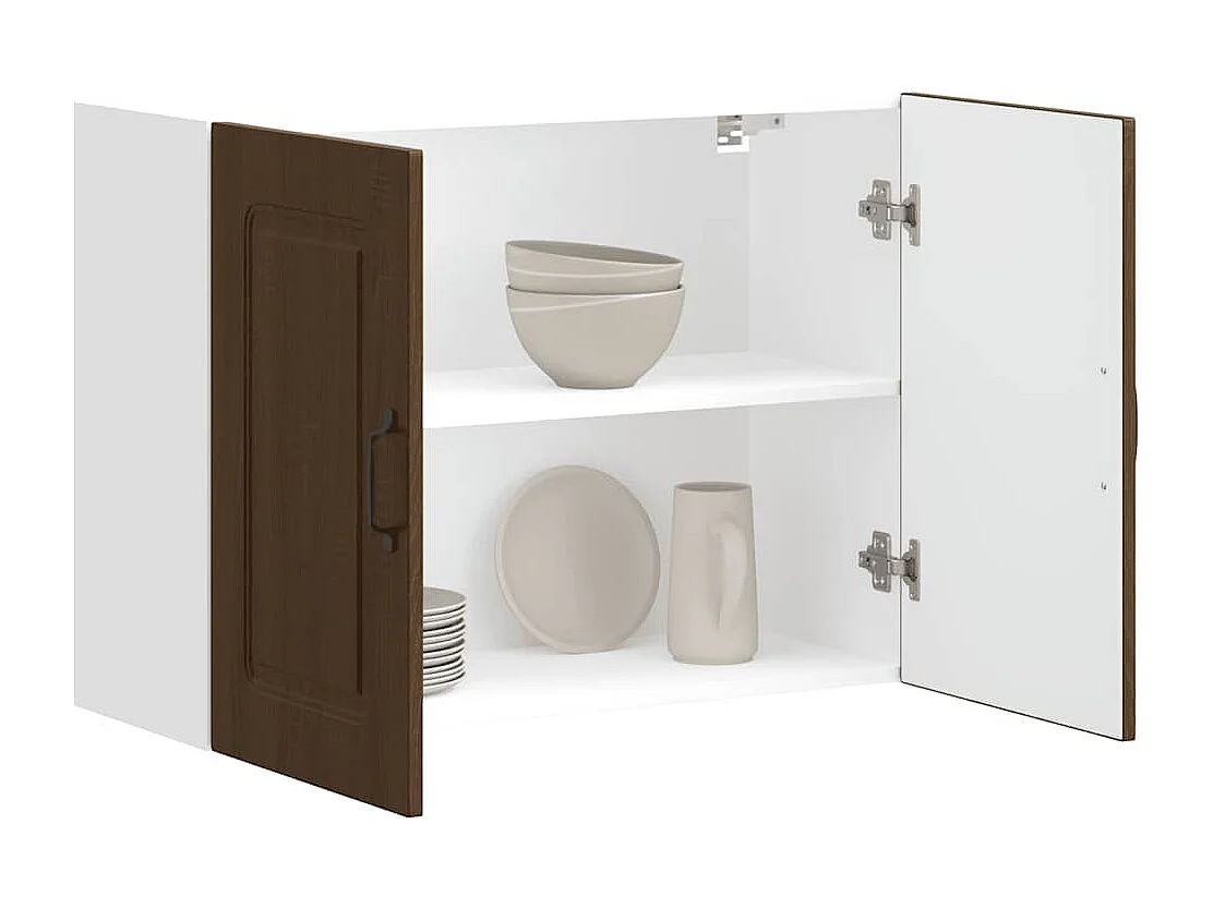 Armoire murale de cuisine Kalmar chêne marron bois d'ingénierie