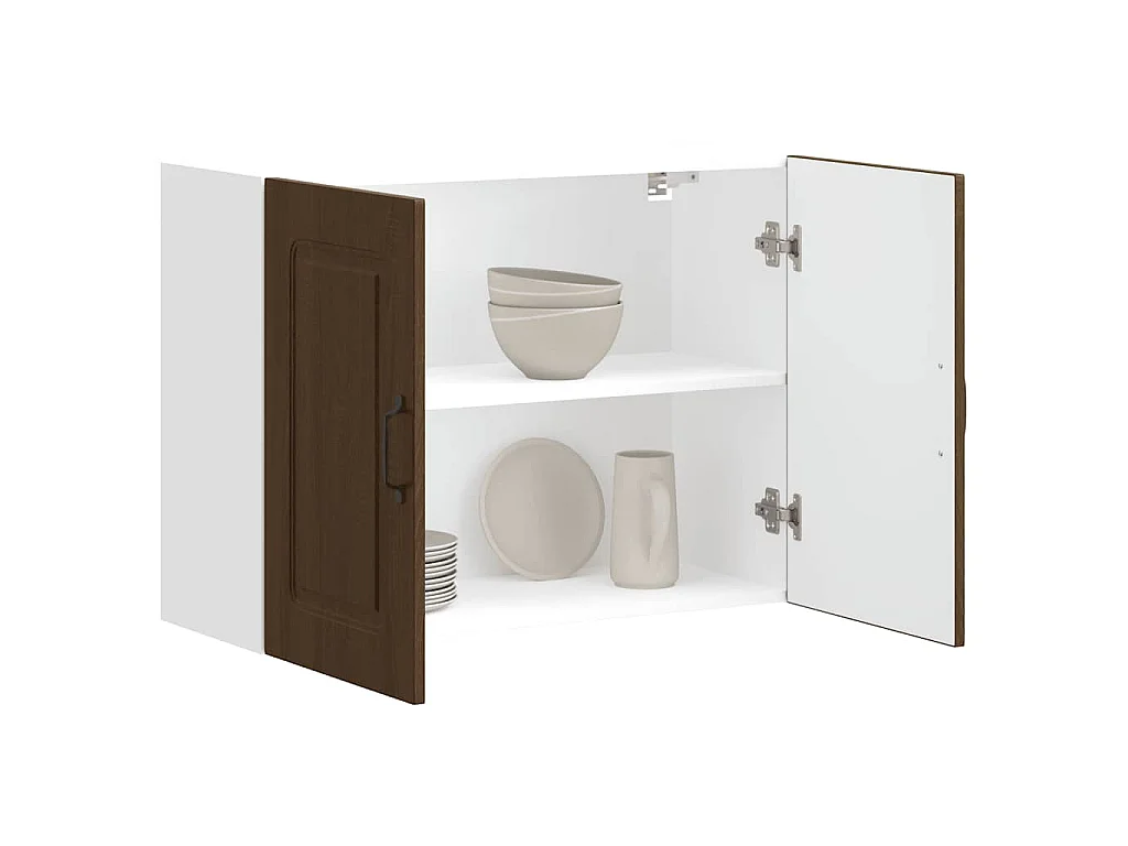Armoire murale de cuisine Kalmar chêne marron bois d'ingénierie