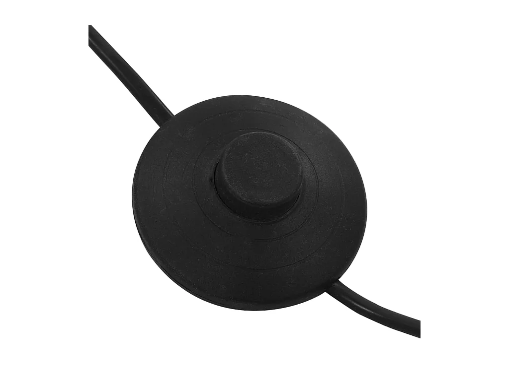 Candeeiro de Pé Alto Moderno 200 cm com 5 Abajures E14 em Preto e Dourado