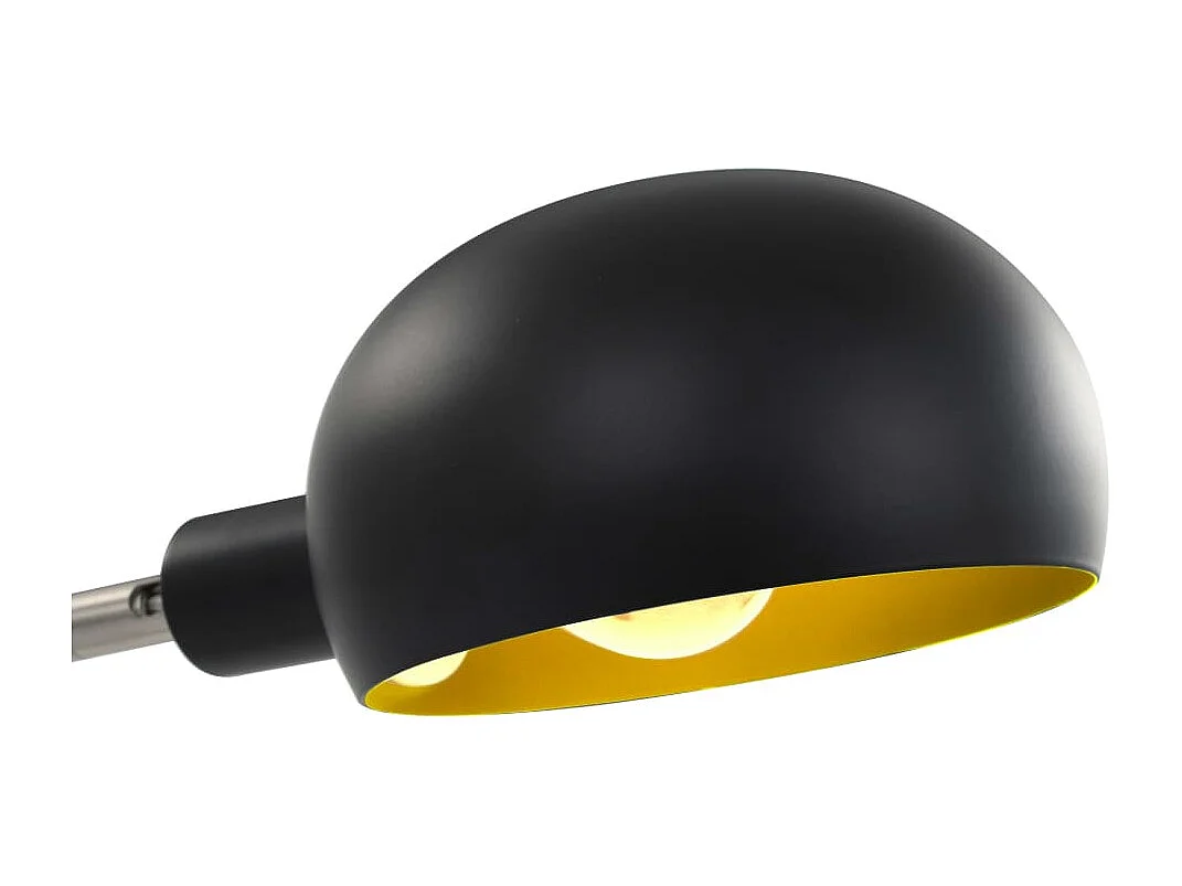 Lampadaire 200 cm 5 x E14 Noir et doré