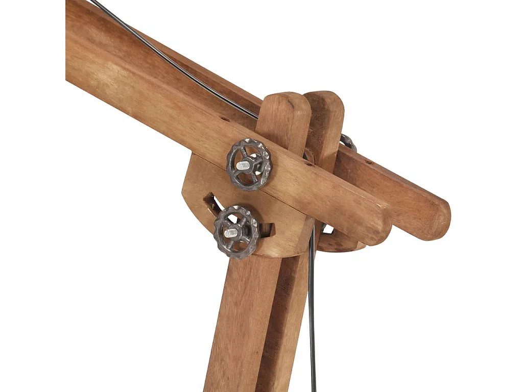 Lampadaire Noir Bois de manguier massif E27