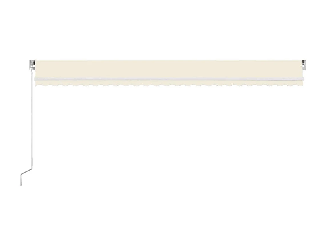 Auvent manuel rétractable avec LED 600x350 cm Crème