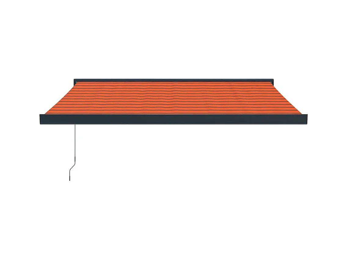 Markise Einziehbar Orange und Braun 3x25 m Stoff und Aluminium