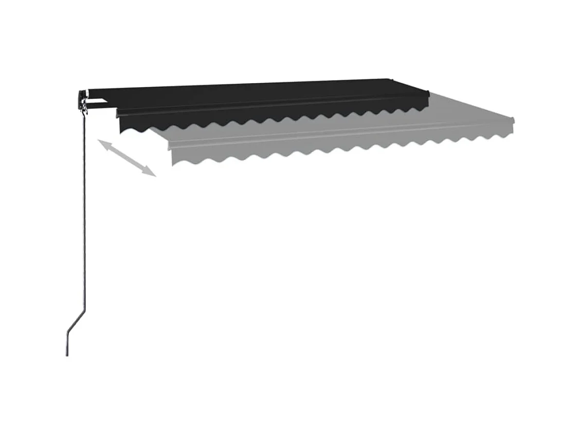 Auvent manuel rétractable 450x350 cm Anthracite