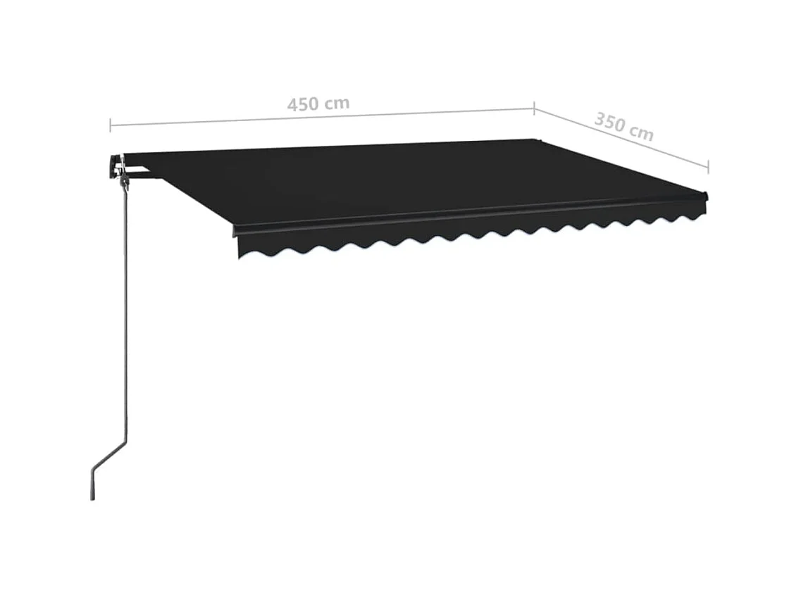 Auvent manuel rétractable 450x350 cm Anthracite