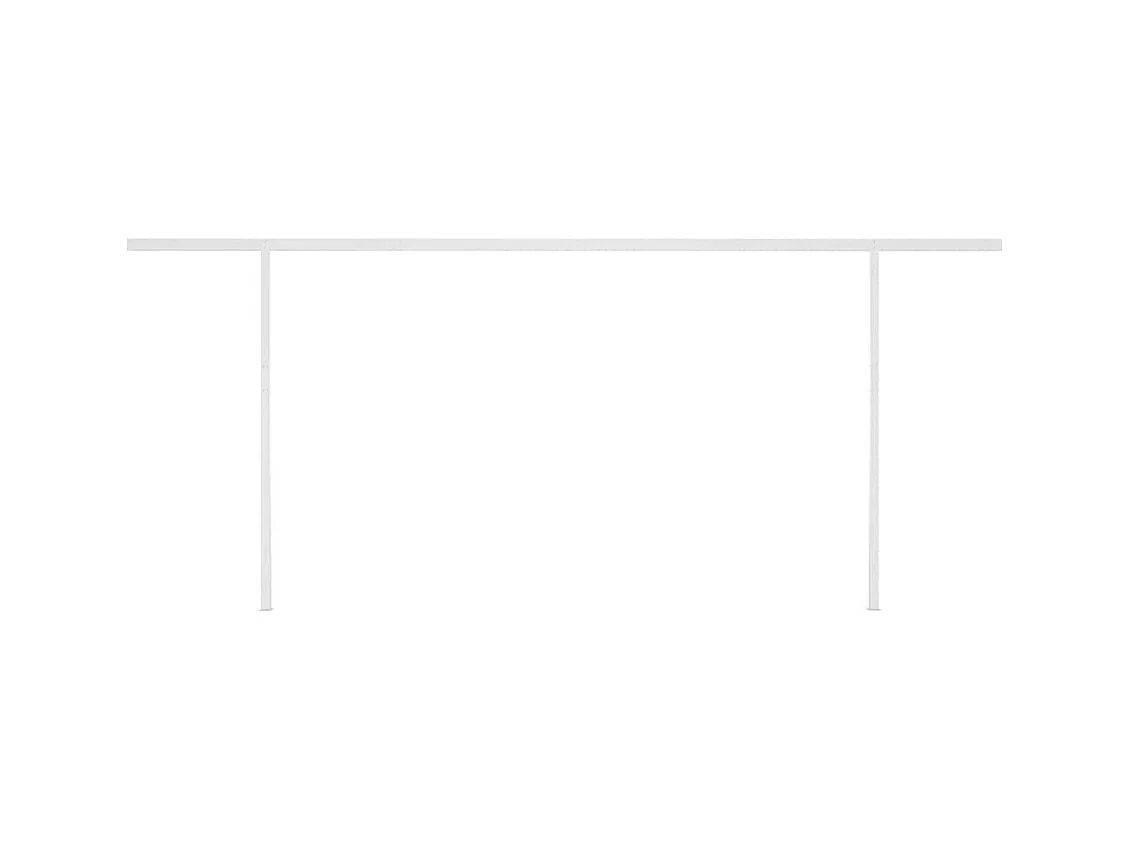 Toldo retráctil manual con luz LED color crema 6x3 m