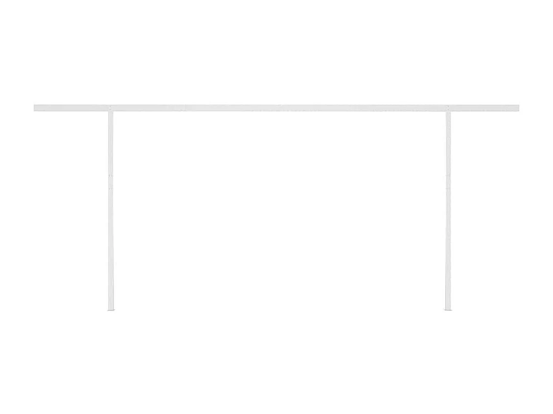 Markise Manuell Einziehbar mit LED 6x3 m Creme