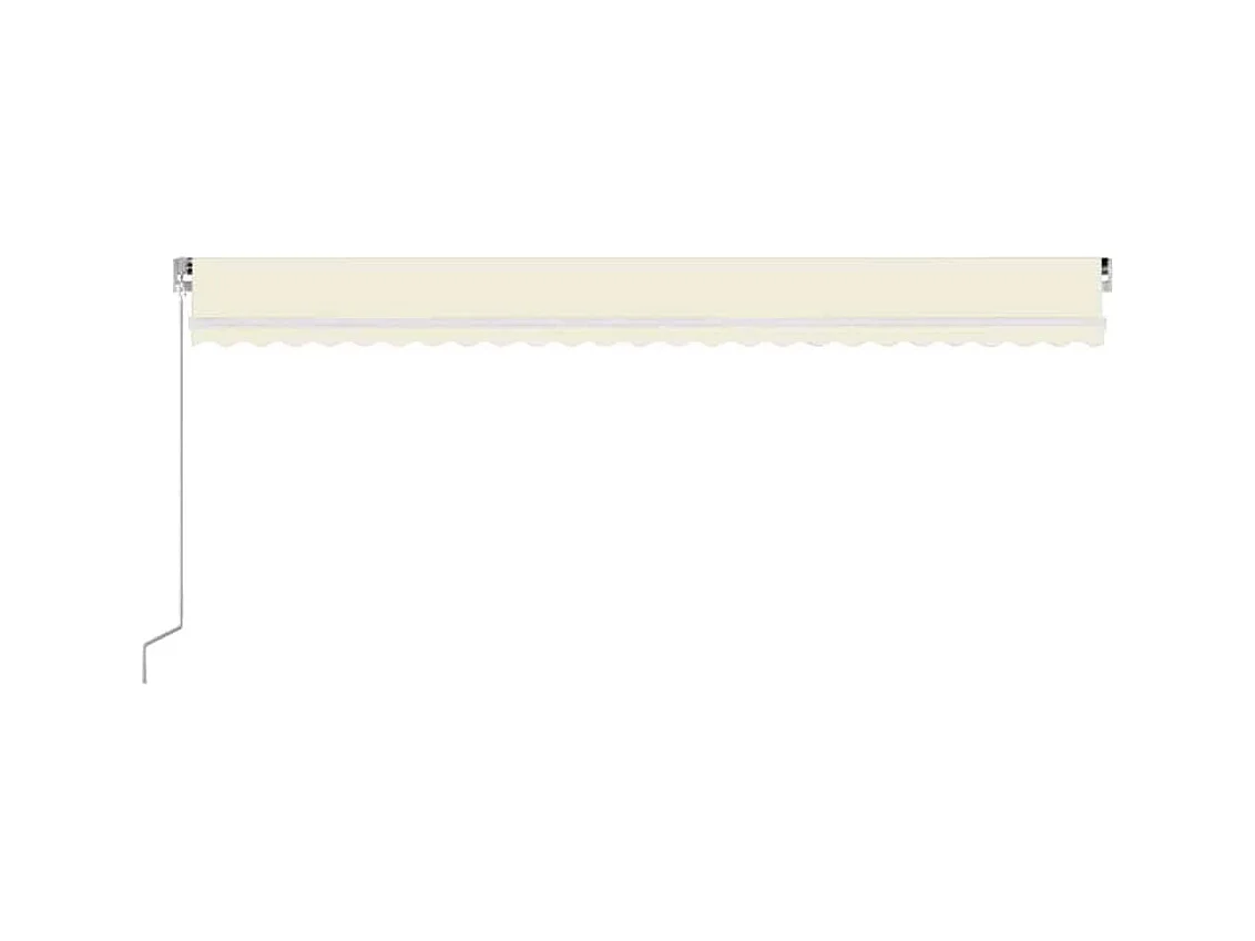 Markise Manuell Einziehbar mit LED 600x300 cm Creme