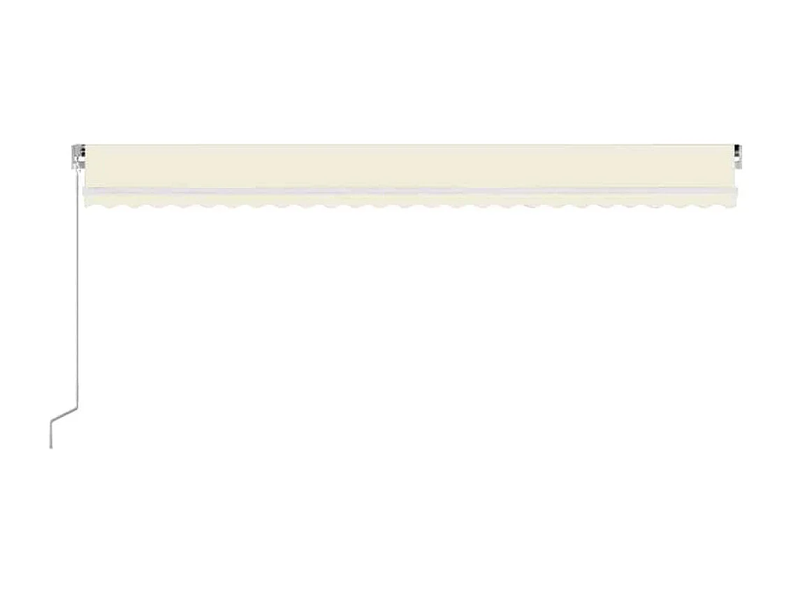 Markise Manuell Einziehbar mit LED 600x300 cm Creme