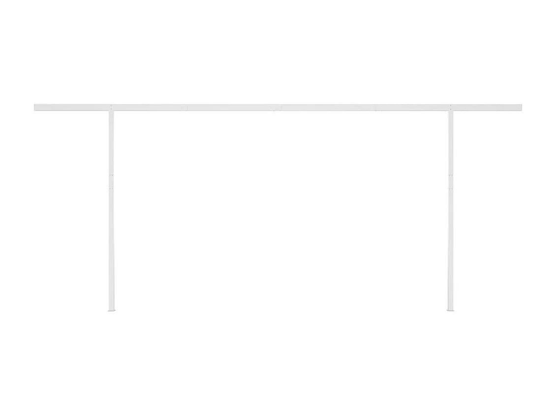 Toldo manual retráctil con luz LED naranja y marrón 6x3 m