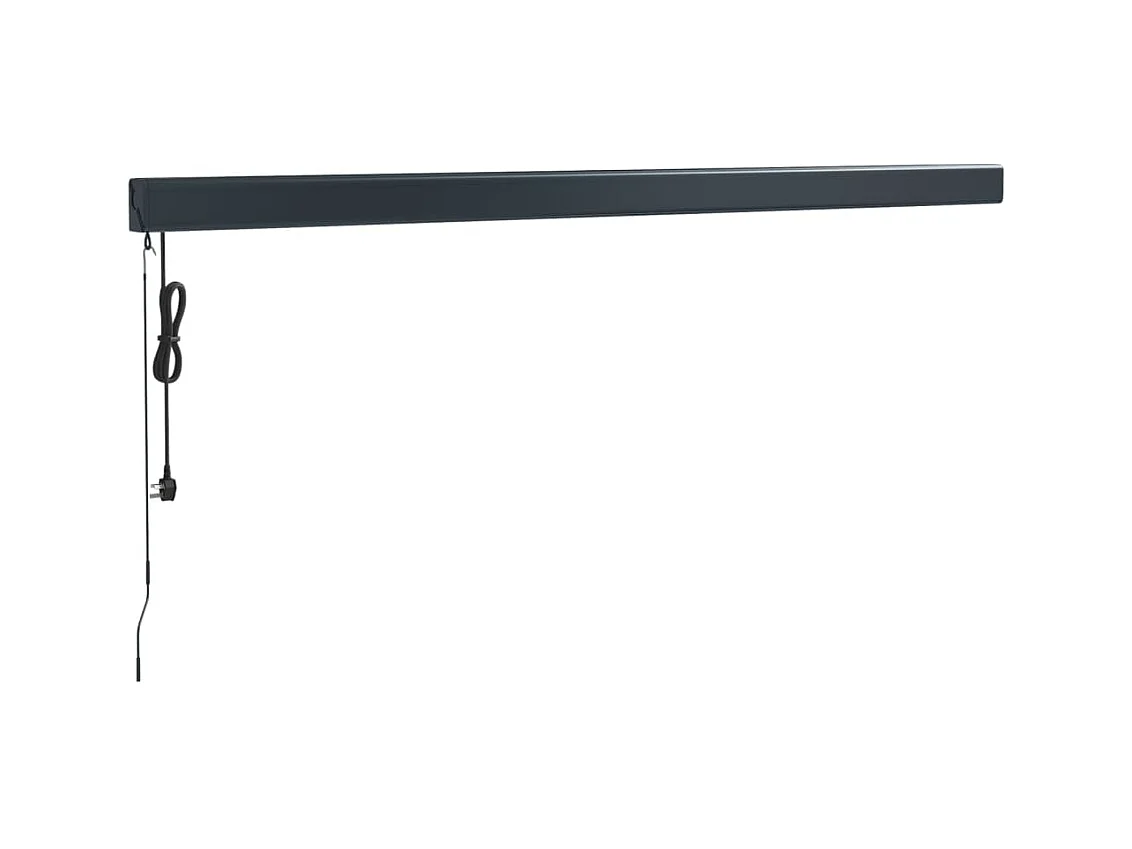 Toldo retráctil aluminio y tela naranja y marrón 45x3 m