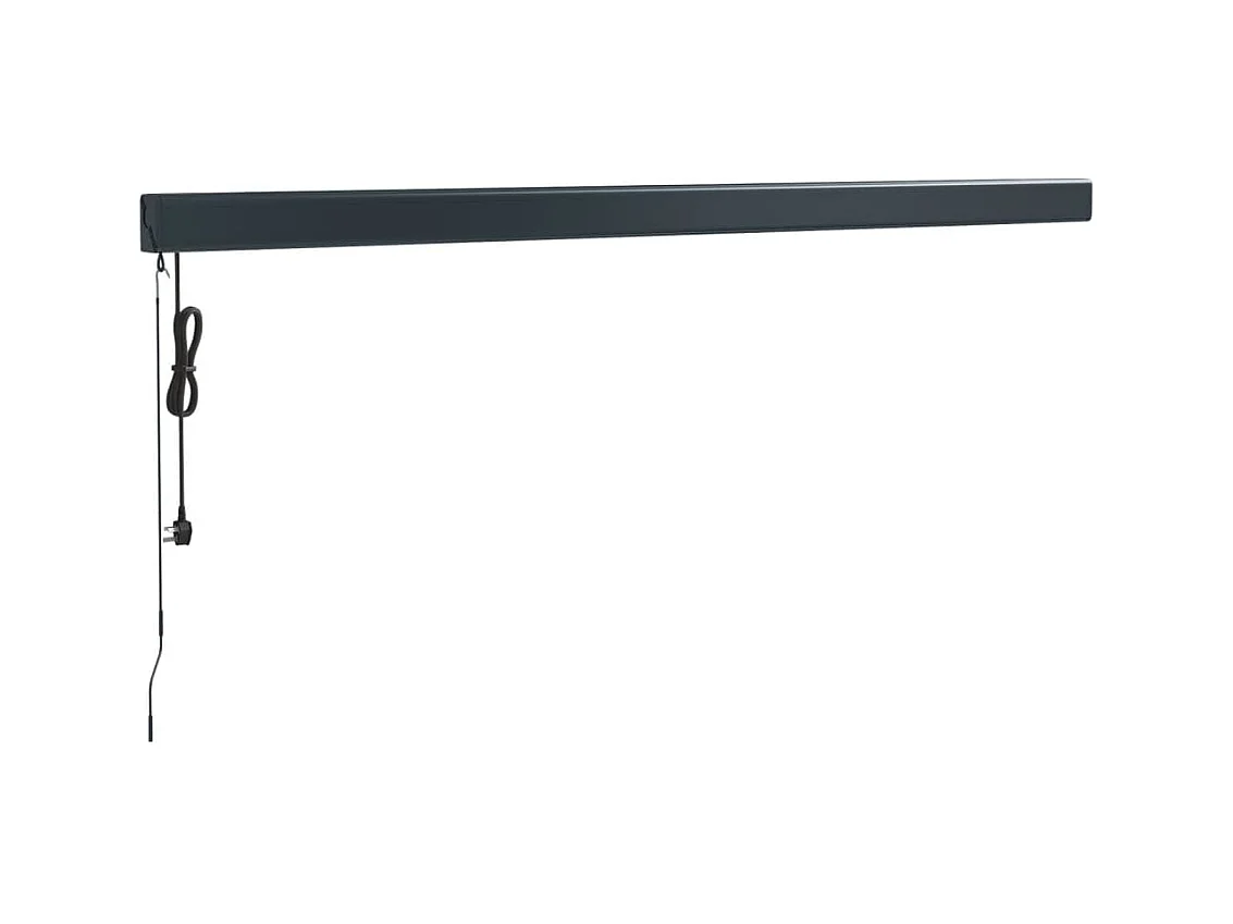 Auvent rétractable jaune et blanc 45x3 m tissu et aluminium