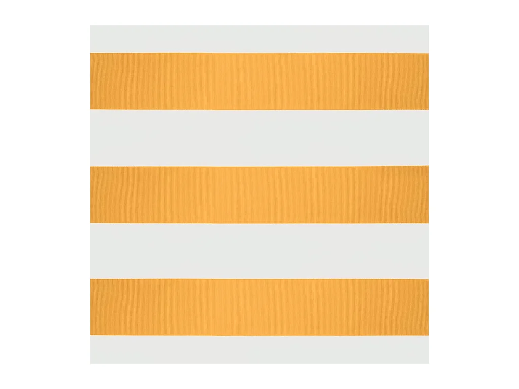 Auvent rétractable jaune et blanc 45x3 m tissu et aluminium
