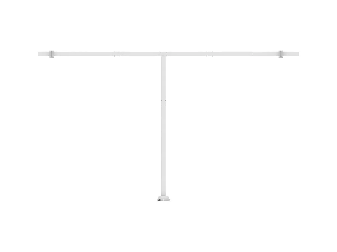 Toldo retráctil manual con LED azul y blanco 500x300 cm