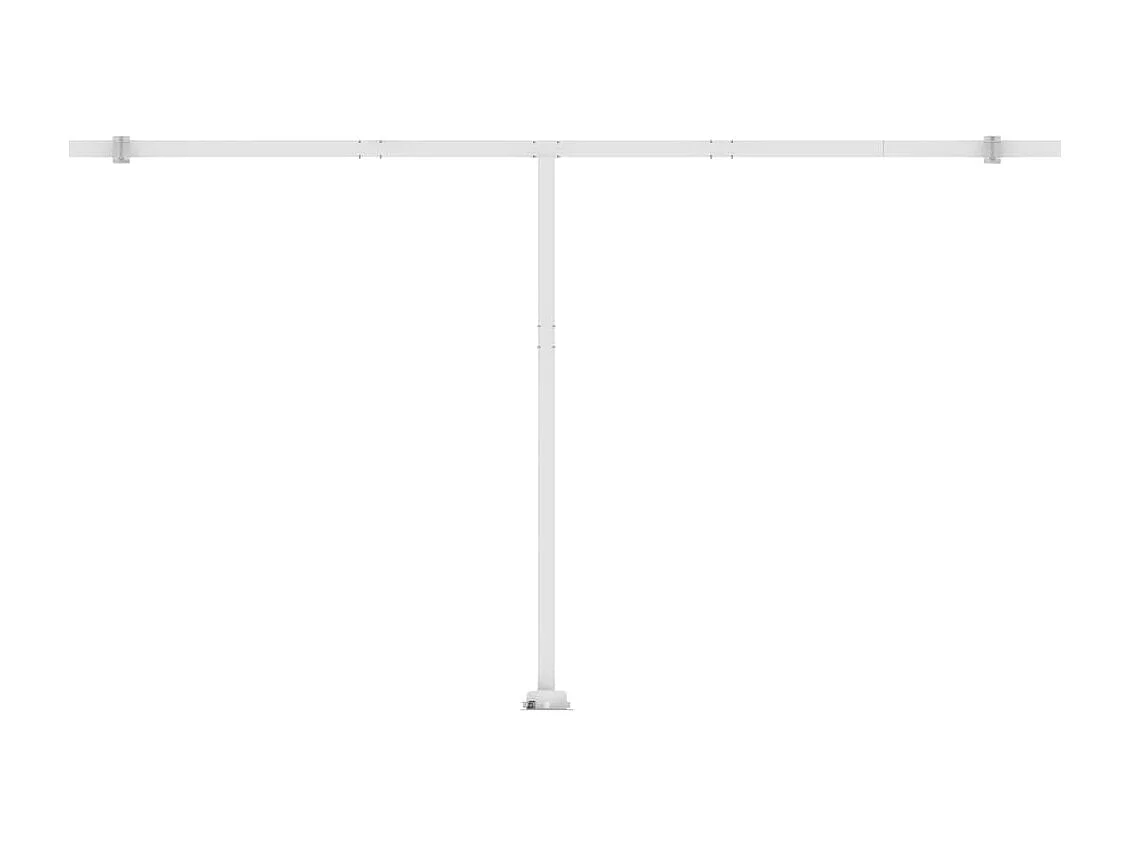 Toldo retráctil manual con LED azul y blanco 500x300 cm