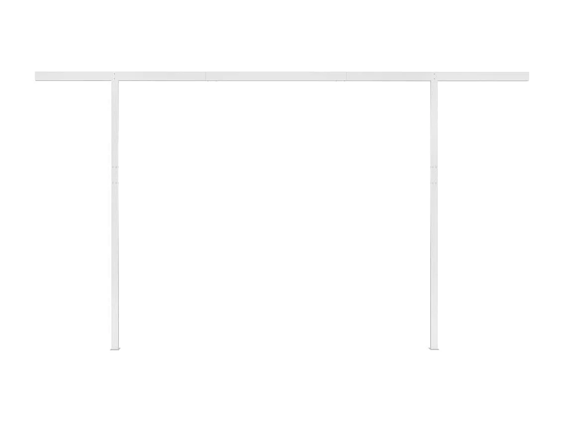 Markise Manuell Einziehbar mit LED 45x3 m Gelb  Weiß