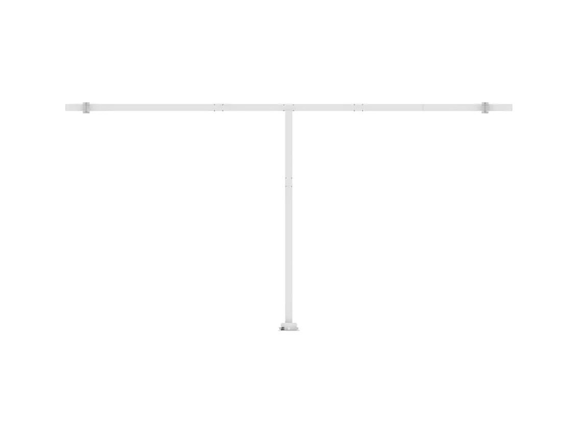 Markise Manuell Einziehbar mit LED 600x300 cm Gelb Weiß