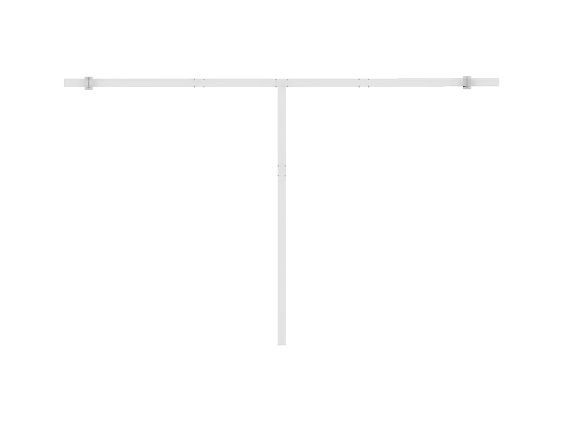 Toldo retráctil manual con LED naranja y marrón 450x300 cm